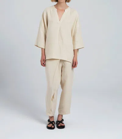 Loess Barrow Pant In Cream In Beige