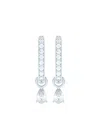 Loev 14k Recycled White Gold Allday Diamond Hoop Earrings In Silver