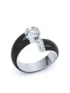 Loev 18k Recycled White Gold Toi Et Moi Diamond Ring In 银色