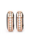 Loev 18k Rose Gold Eternity Diamond Earrings In Pink