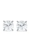 Loev 18kt White Gold Diamond Stud Earrings In Silver