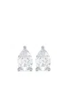 Loev 18kt Recycled White Gold Diamond Stud Earrings In Silver