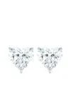 Loev 18kt Recycled White Gold The Heart Stud Earrings In Silver