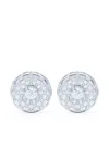 Loev 18kt Recycled White Gold Toi Et Moi Checkerboard Earrings In Silver