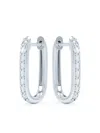 Loev Allday Diamond Hoop Earrings In Silver