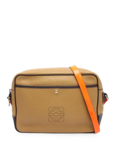 Pre-owned Loewe 00s Anagram Shoulder Bag In Neutral
