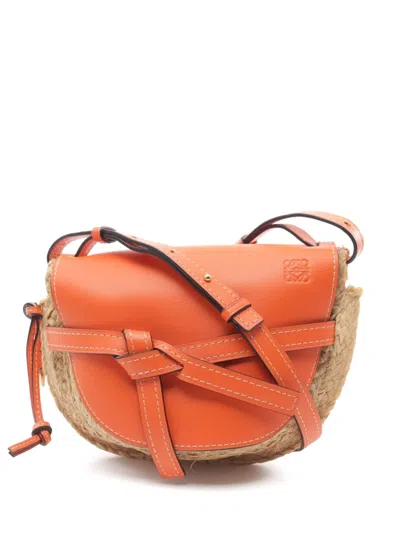 Pre-owned Loewe 10's Gate Crossbody Bag In Neutrals