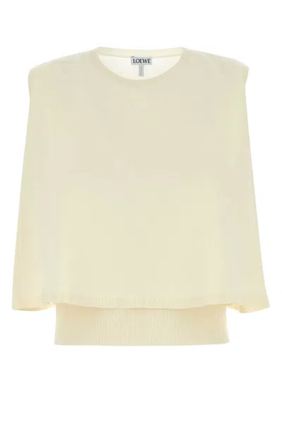 Loewe 100% Wool Knit Vest In White