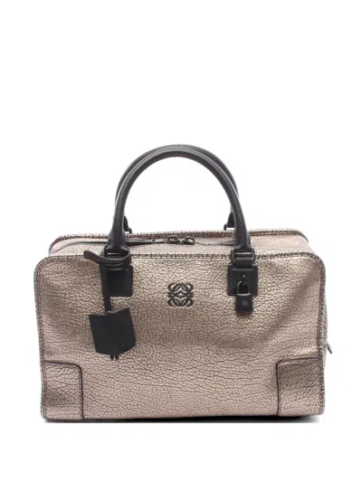 Pre-owned Loewe 10s 36 Amazona Metallic Tote Bag In Gold