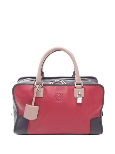 Pre-owned Loewe 10s Amazona36 Leather Handbag In Red