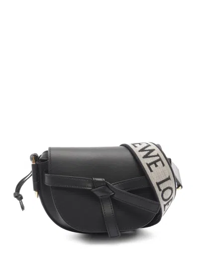 Pre-owned Loewe 10s Mini Gate Dual Cross Body Bag In Black