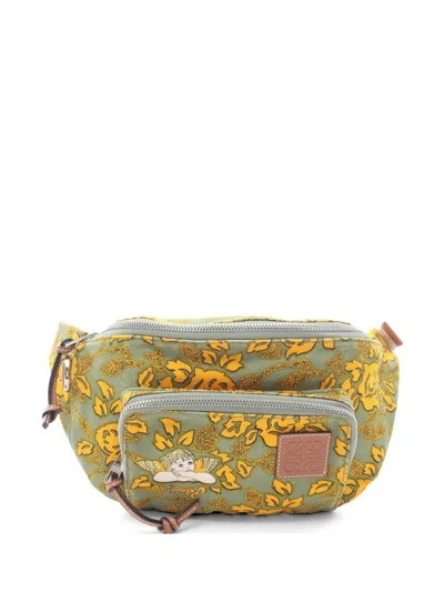Pre-owned Loewe 10s Paula's Ibiza Anagram Belt Bag In Green