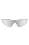 Loewe 125mm Mask Sunglasses In Shiny Palladium/smoke Mirror