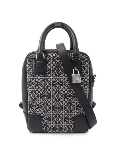 Pre-owned Loewe 15 Amazona Anagram Tote Bag In Blue