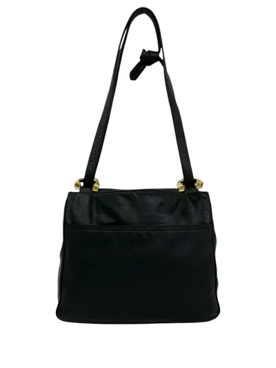 Pre-owned Loewe 1980-1990 Leather Shoulder Bag In Black