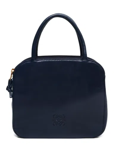 Pre-owned Loewe 1990-2000s Anagram-debossed Tote Bag In Blue