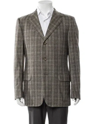 Pre-owned Loewe 1990's Wool Blazer In Gray