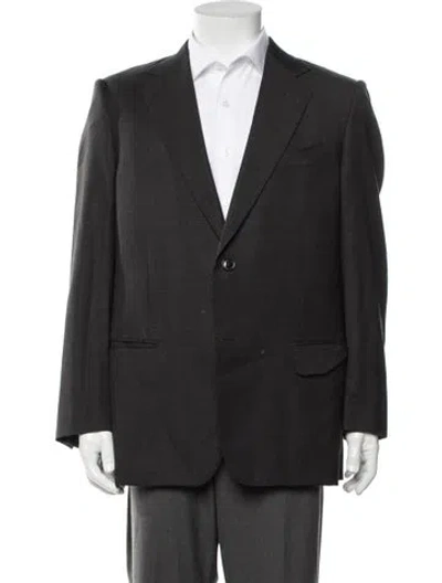 Pre-owned Loewe 1990's Wool Blazer In Gray