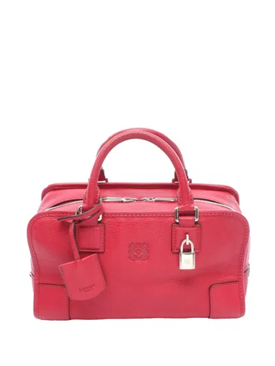 Pre-owned Loewe 1990-2000 Leather Amazona 28 Handbag In Red