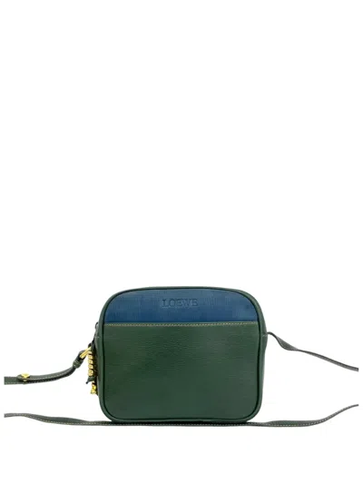 Pre-owned Loewe 1990-2000 Leather Velazquez Twist Crossbody Bag In Green