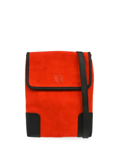 Pre-owned Loewe 1990-2000s Anagram Cross Body Bag In Red