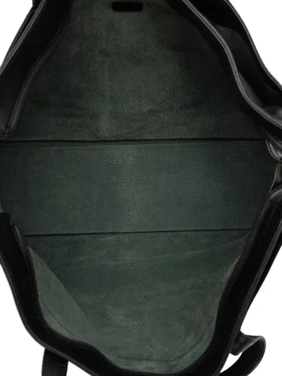 Pre-owned Loewe 1990-2010 Leather Anagram Shopper Tote Bag In Black