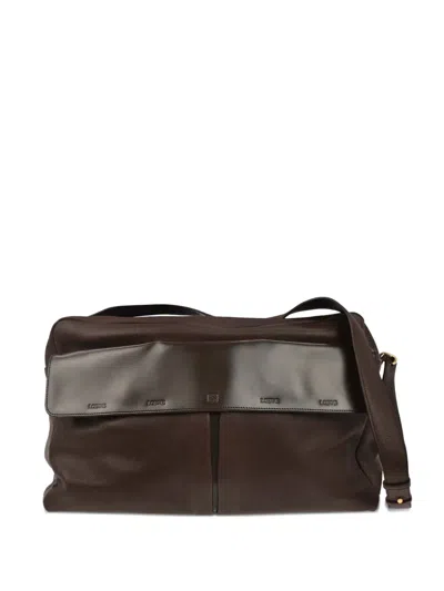 Pre-owned Loewe 1990s Leather Shoulder Bag In Brown