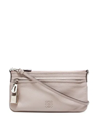 Pre-owned Loewe 2000-2020s Anagram Mini Shoulder Bag In Neutral