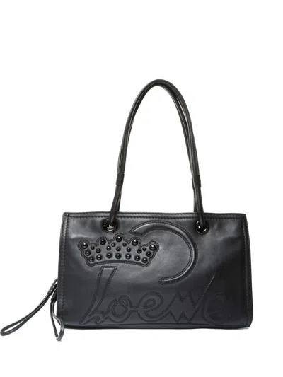 Pre-owned Loewe 2000-2020s Anagram Tote Bag In Black