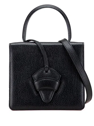 Pre-owned Loewe 2000-2025 Leather Barcelona Satchel In Black