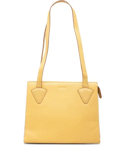 Pre-owned Loewe 2000-2025 Leather Tote Bag In Yellow