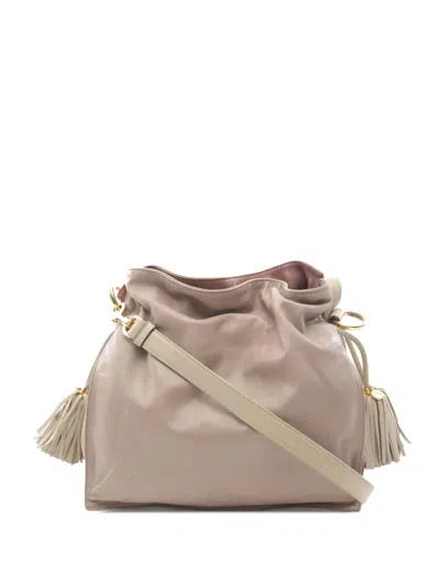 Pre-owned Loewe 2000-2025 Nappa Flamenco Tassel 30 Crossbody Bag In Brown