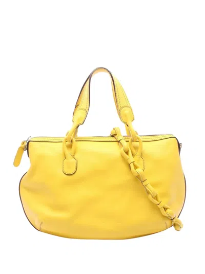 Pre-owned Loewe 2000-2010 Leather Fiesta Satchel In Yellow