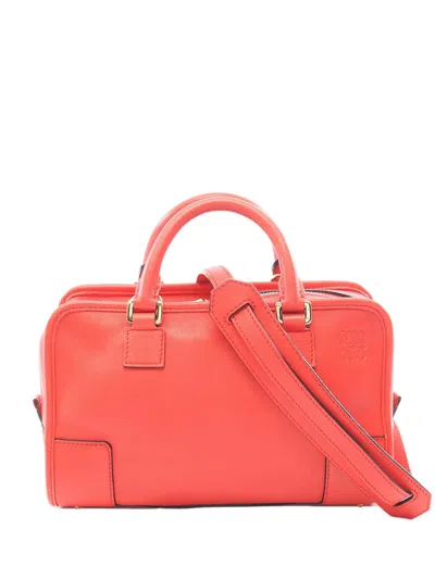 Pre-owned Loewe 2000-2015 Leather Amazona 23 Satchel In Red