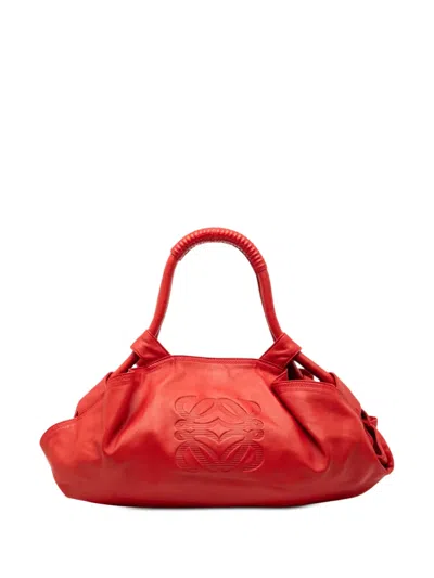 Pre-owned Loewe 2000-2025 Nappa Aire Hobo Bag In Red