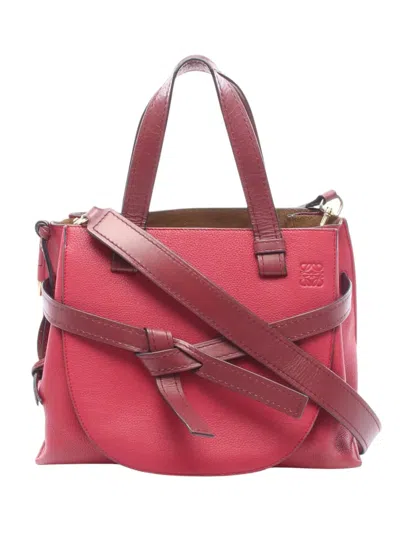 Pre-owned Loewe 2000-2026 Mini Gate Top Handle Satchel In Red