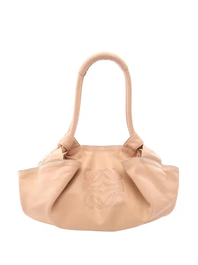Pre-owned Loewe 2000-2026 Nappa Aire Hobo Bag In Neutrals