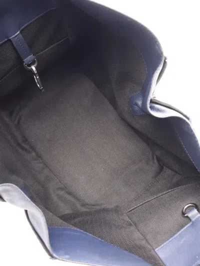 Pre-owned Loewe 2000-2026 Small Leather Hammock Satchel In Blue