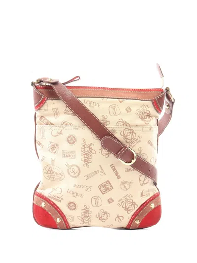 Pre-owned Loewe 2000s 160th Aniversario Shoulder Bag In Neutral