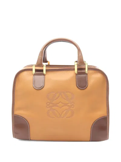 Pre-owned Loewe 2000s 32 Amazona Leather Tote Bag In Neutral