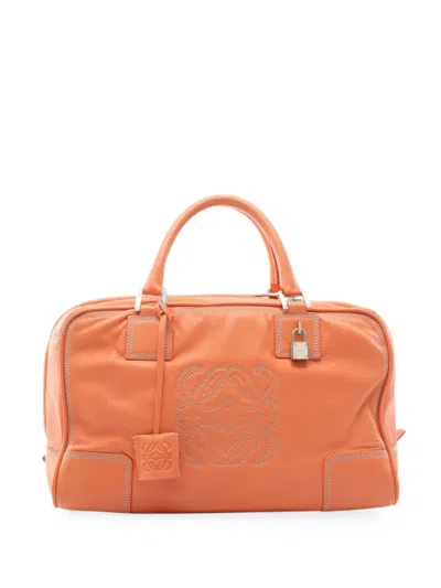 Pre-owned Loewe 2000s 36 Amazona Handbag In Orange
