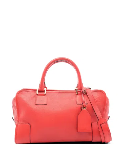 Pre-owned Loewe 2000s 36 Amazona Tote Bag In Red