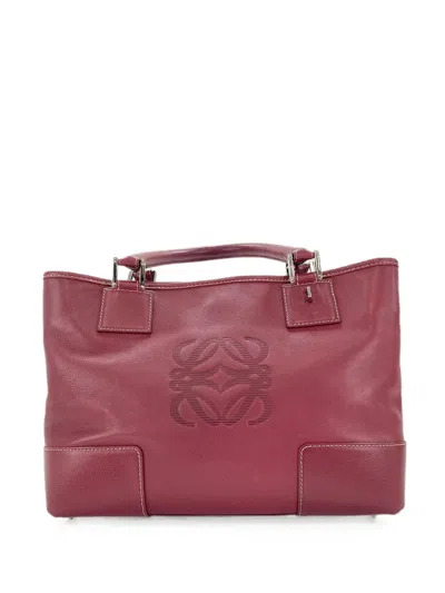 Pre-owned Loewe 2000s Amazona 28 Anagram Handbag In Red