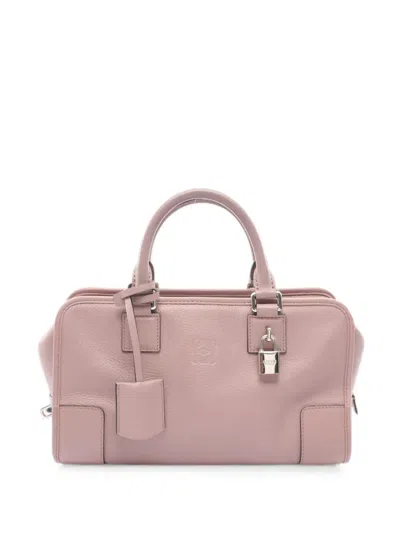 Pre-owned Loewe 2000s Amazona 28 Leather Handbag In Pink