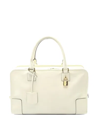 Pre-owned Loewe 2000s Amazona 36 Handbag In Neutral