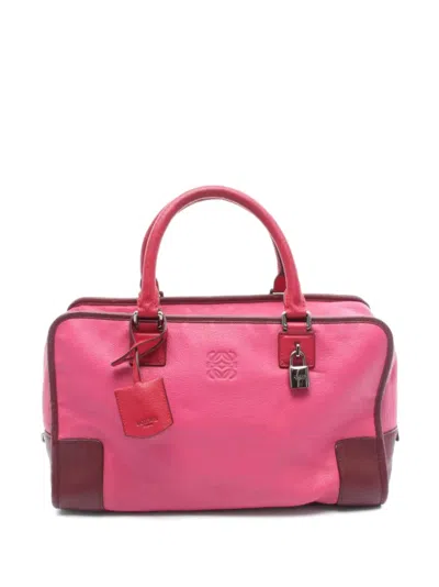 Pre-owned Loewe 2000s Amazona 36 Leather Tote Bag In Pink