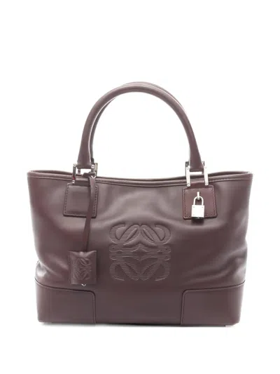 Pre-owned Loewe 2000s Amazona Justa Tote Bag In Brown