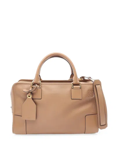 Pre-owned Loewe 2000s Amazona36 Leather Tote Bag In ブラウン