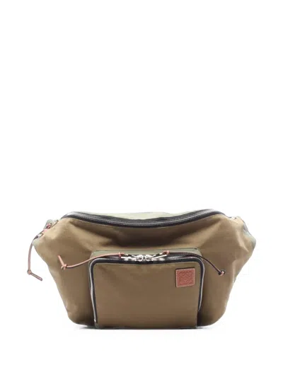 Pre-owned Loewe 2000s Anagram Belt Bag In Green
