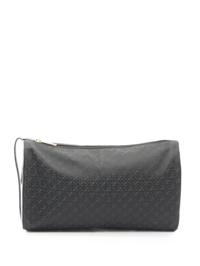 Pre-owned Loewe 2000s Anagram Clutch Bag In Black